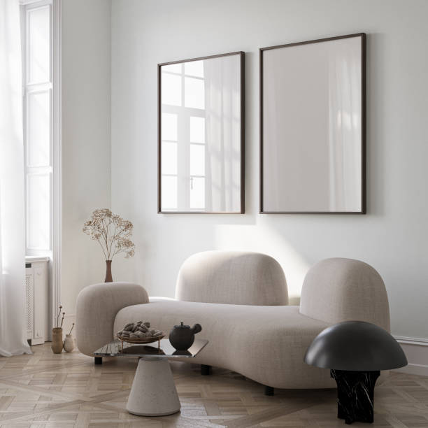 living room wall decor ideas large art gallery wall arched mirror